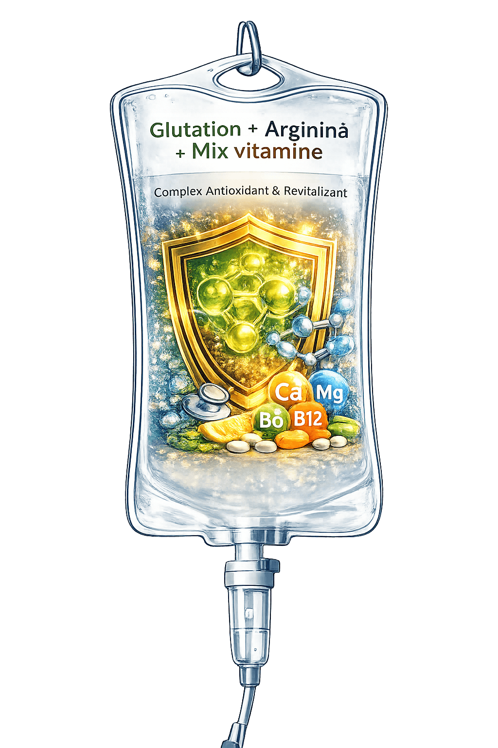 Pachet Glutation Arginină Mix vitamine 250 ml la domiciliu Iași