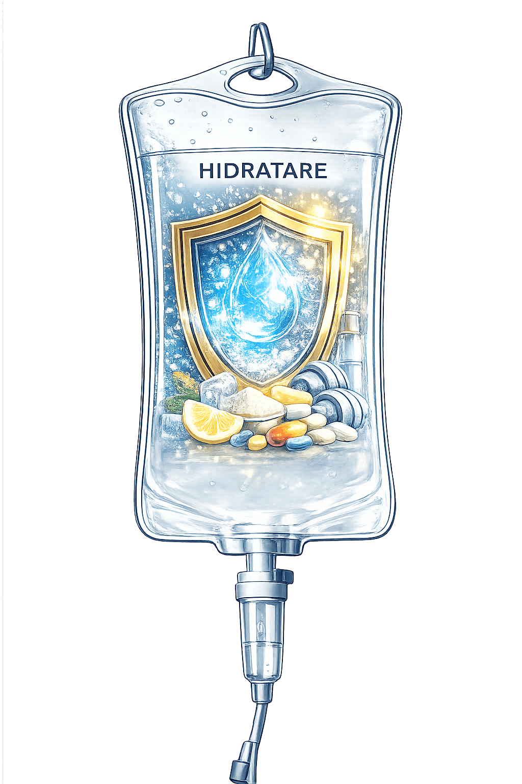 Perfuzie de hidratare 250 ml la domiciliu Iași